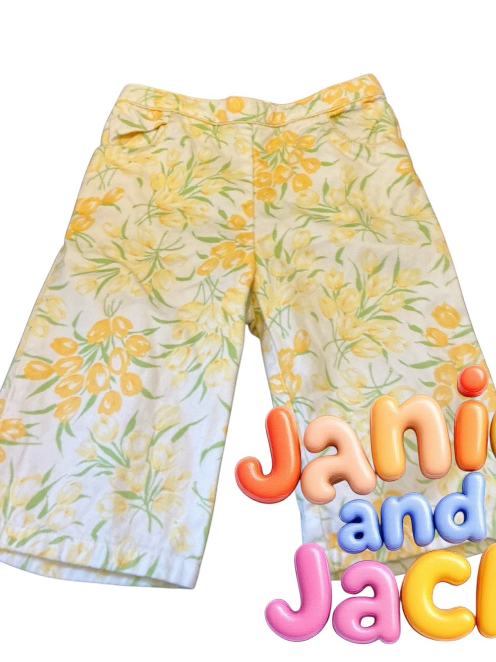 Janie and Jack Yellow Floral Girls' Shorts M18 042426